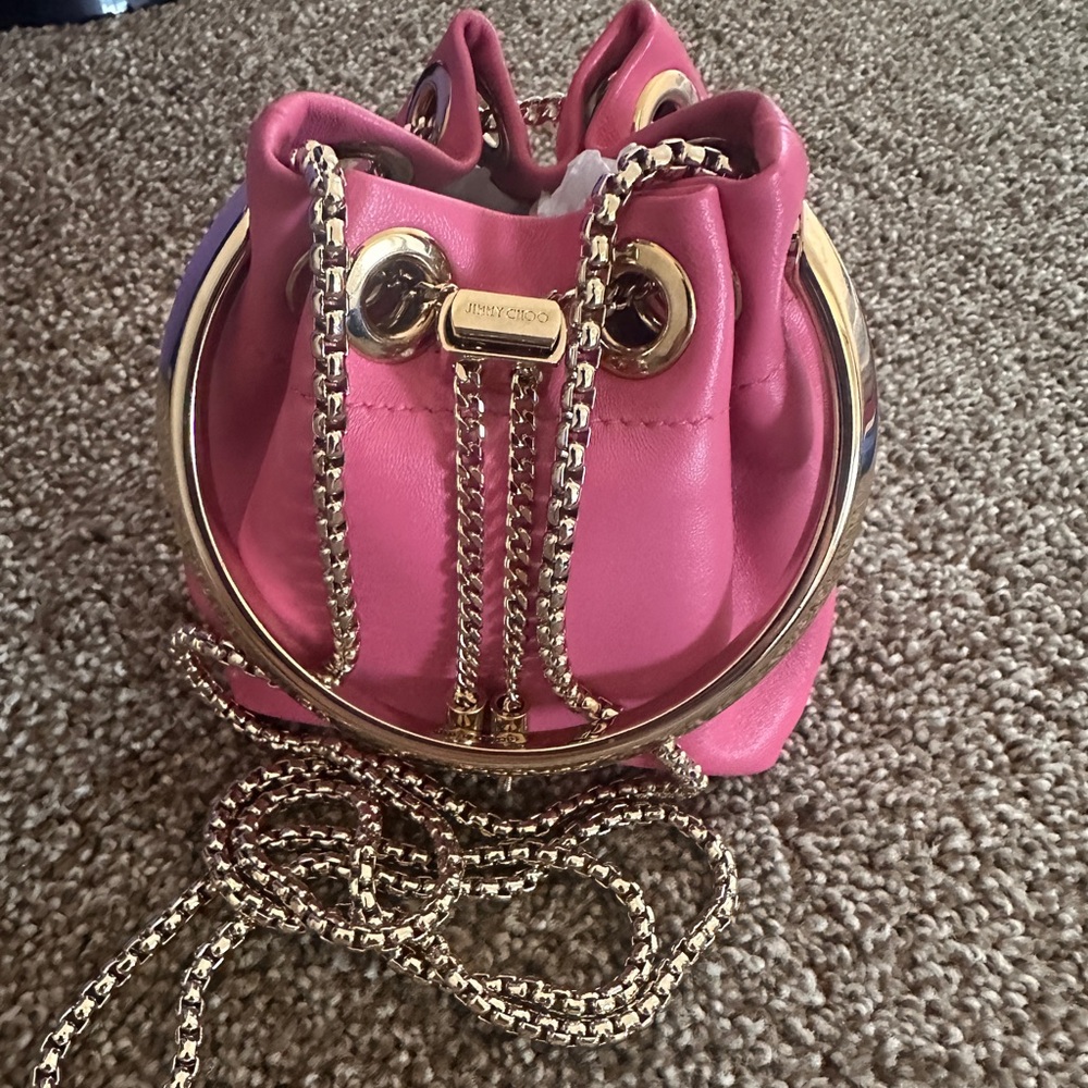 Jimmy Choo Bon Bon bag micro in Candy Pink